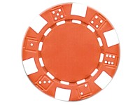 Grand Straight Royale 25 Spiel-Chips, rot-weiß im Dice-Design, 11,5g