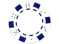 Grand Straight Royale 25 Spiel-Chips weiß-blau, im Dice-Design, 11,5g