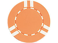 Grand Straight Royale 25 Spiel-Chips, orange-weiß im Stripes-Design, 11,5g; Elektrische Kartenmisch-Maschinen 