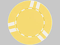 Grand Straight Royale 25 Spiel-Chips, gelb-weiß im Stripes-Design, 11,5g; Elektrische Kartenmisch-Maschinen 