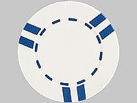 Grand Straight Royale 25 Spiel-Chips, weiß-blau im Stripes-Design, 11,5g