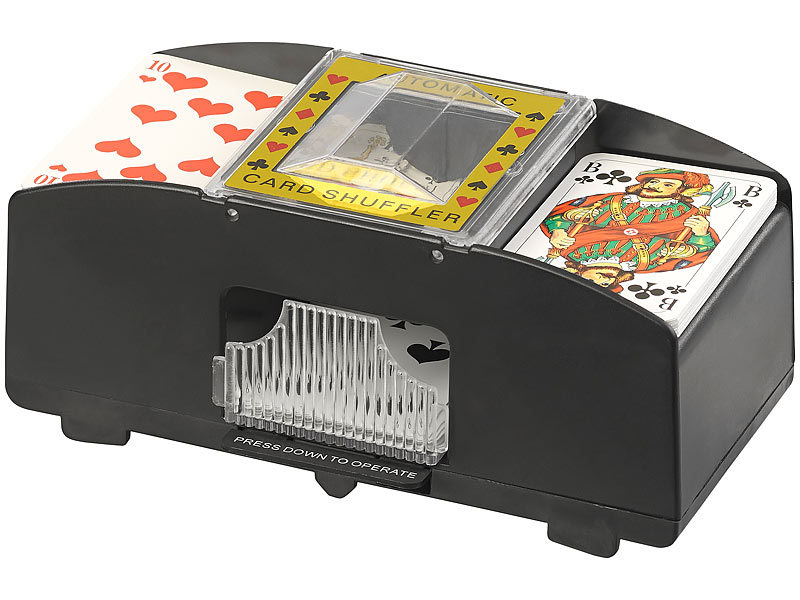 Kartenmischer Elektrischer Kartenmischer für 2 Kartendecks Kartenmischer Poker Skat Rummy elektrischer Kartenmischer batteriebetrieben