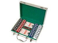 Grand Straight Royale Alu-Poker-Koffer mit 200 11,5-g Chips,2 Sets Karten,5 Würfel
