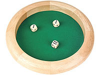 Grand Straight Royale Würfel-Teller Holz mit 5 Würfeln; Würfel für Brettspiele, Gesellschaftsspiele 